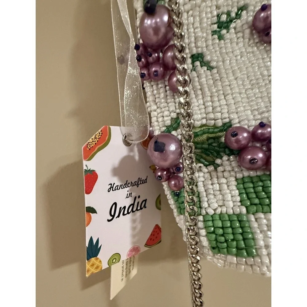 Viral New Release Blueberry Beaded Checkered‎ Clutch Crossbody Bag India